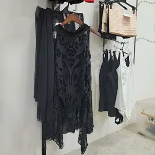 Women Satin Lace Trim Slip Nightgown Sexy Spaghetti Strap Lingerie Sleepwear